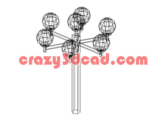 7 headlights Cad 3D model